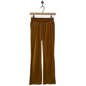 GAP‎ Mid Rise Velour Flare Sweatpants Pants XXS Brown Wide Leg Lounge Y2K